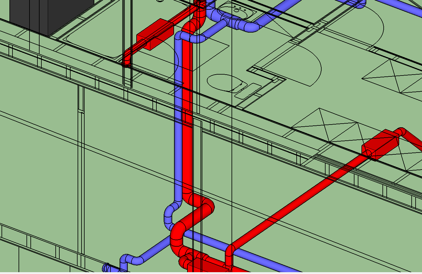 Good 3D MVHR design ductwork layout