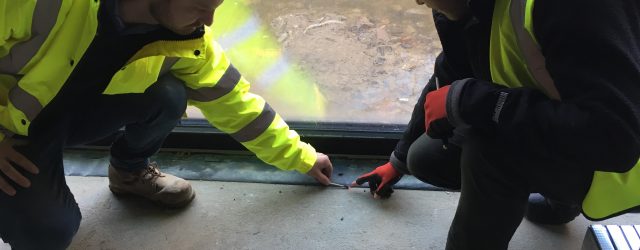 Using a smoke pen to detect leaks during airtightness testing