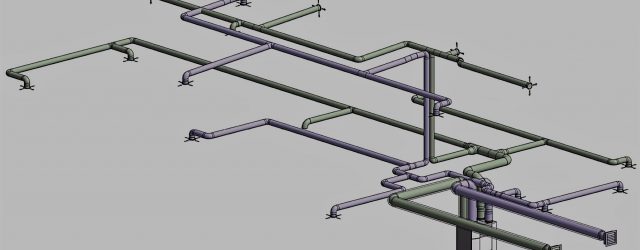 Poor MVHR detailed ductwork design 3D overview image