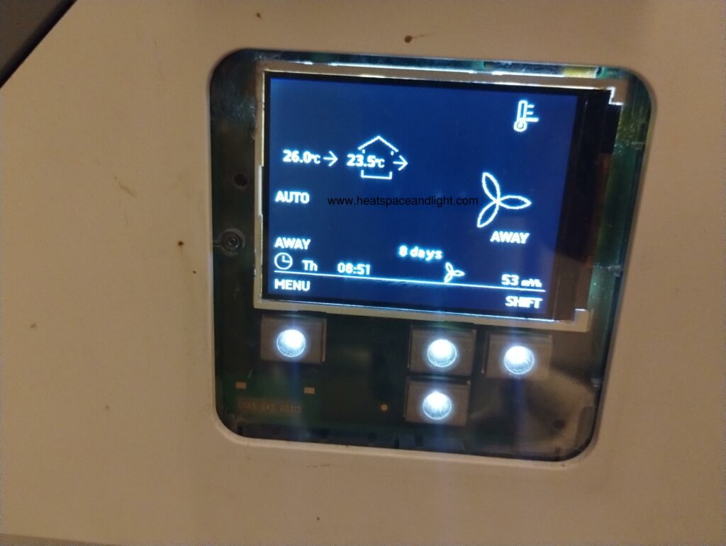 In hot weather the MVHR automatically switches to a cool exchanger. MVHR cooling the incoming air passively as Cool Exchanger