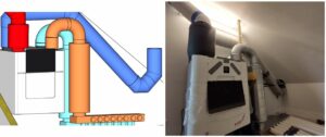 Heat, Space and Light-designed 3D of MVHR unit and reality in situ