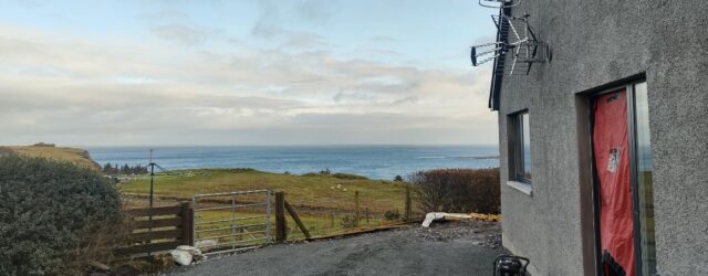 Air permeability testing a new build in Skye