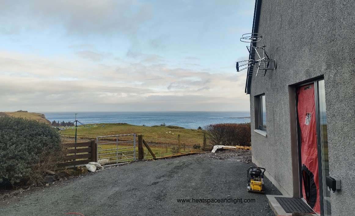 Air permeability testing a new build in Skye