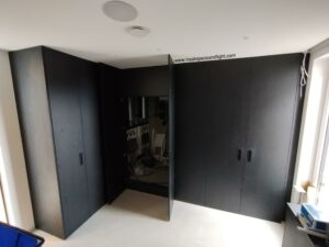 Hidden MVHR systems in plant room cupboard area in luxury new build
