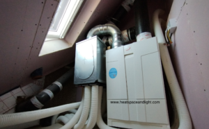 MVHR carefully installed in small loft cupboard